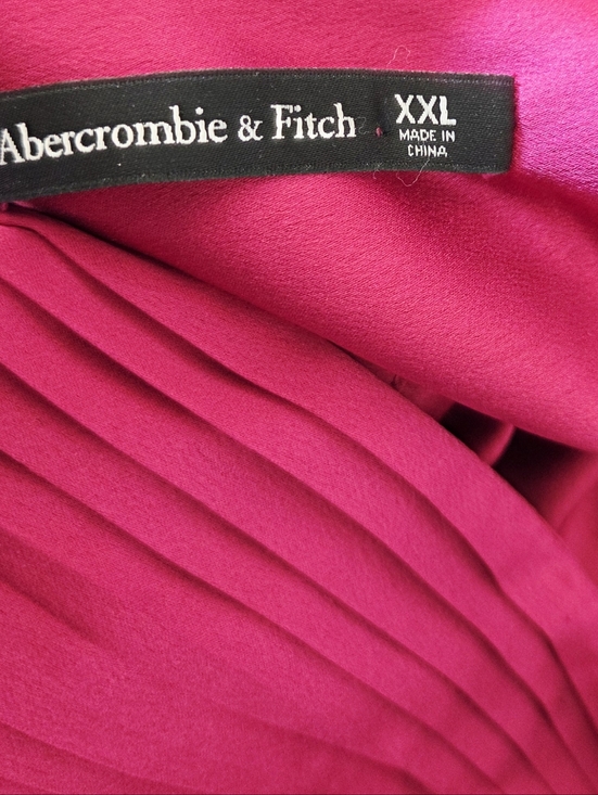 Abercrombie & Fitch Giselle Pleated Sleeveless Plunge Wide Leg Jumpsuit XXL - Picture 4 of 5